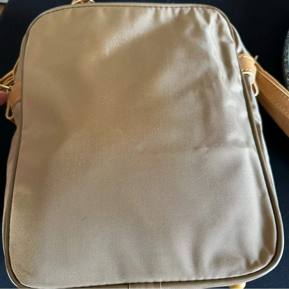 SAMSONITE Special Edition Made in Korea Canvas Tan and Brown Travel CrossbodyBag